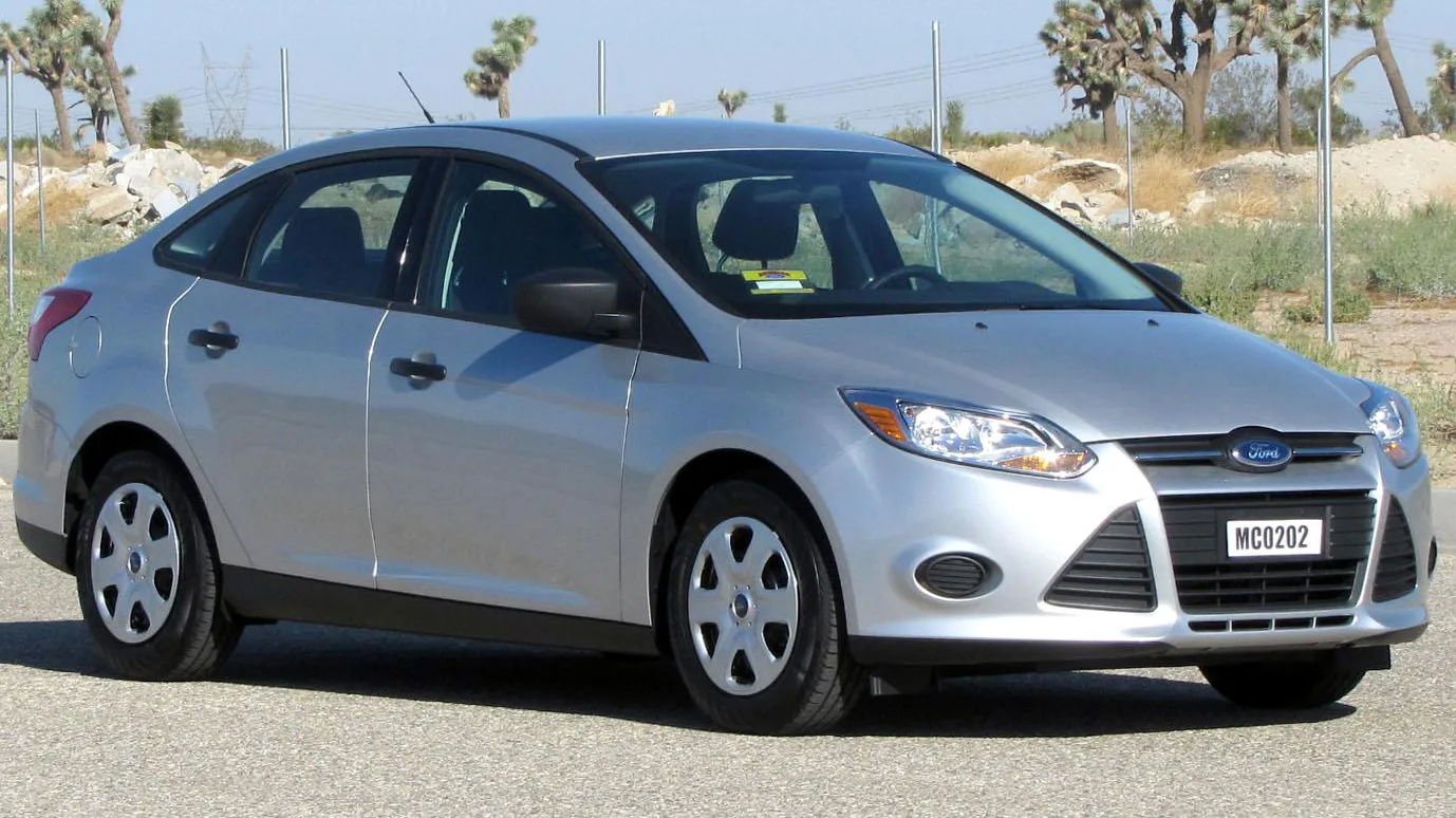 Ford Focus sedan in a NHTSA vehicle photograph